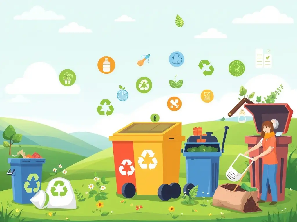 A visual representation of sustainable waste management practices.