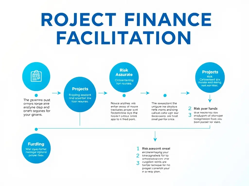 Infographic illustrating the project finance facilitation process.